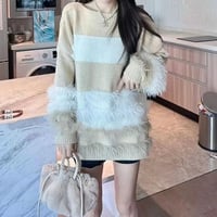 ヘムファー ボーダーニット 2色展開