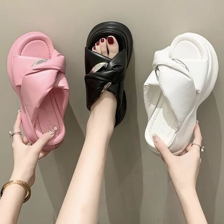 シルバーモチーフ クッションサンダル 3色展開