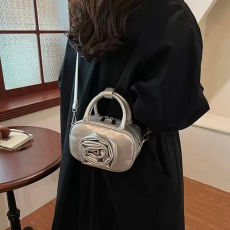 ローズデザインレザーバッグ 4色展開
