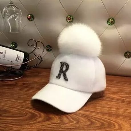 Rロゴ ポンポン ウールキャップ 3色展開