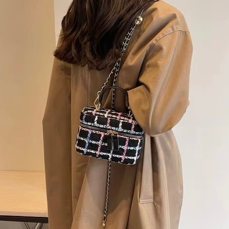 キルティングツイード チェーンバッグ 5色展開
