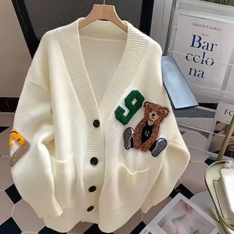 ナインベアーワッペンカーディガン 3色展開
