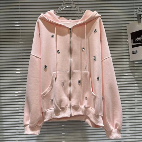 クリスタルビジュー スウェットセットアップ 3色展開