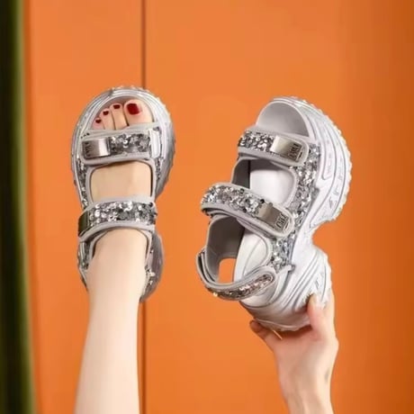 スパンコールサンダル 2色展開