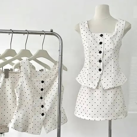 シングルブレストドット セットアップ