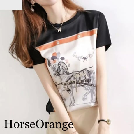 【即納あり】サテン切り替え Tシャツ 6色展開