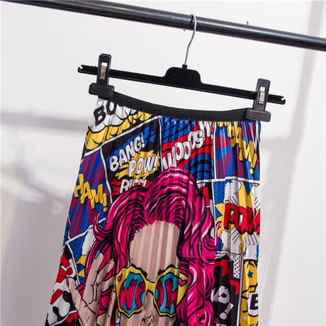 アメコミガールズ プリーツスカート 2色展開