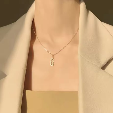【Silver925】フープネックレス 2色展開