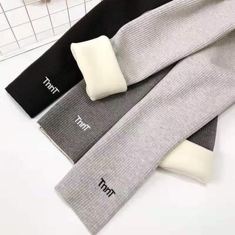 【裏起毛】レター リブレギンス 3色展開