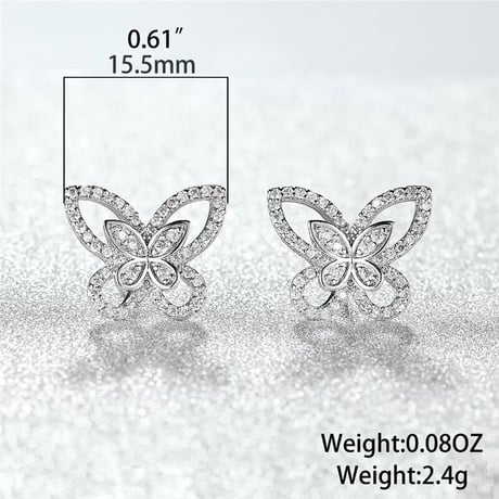 【Gold即納】バタフライ ピアス 3色展開