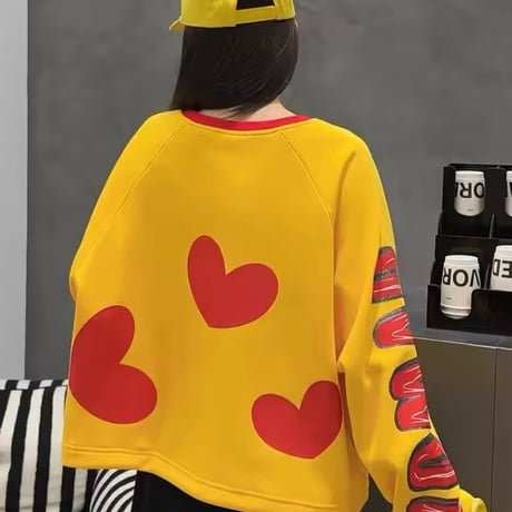 ビッグハートスウェットトップス 4色展開