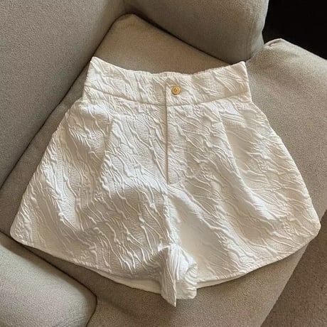 ジャガードゴールドボタン ショートパンツ 3色展開