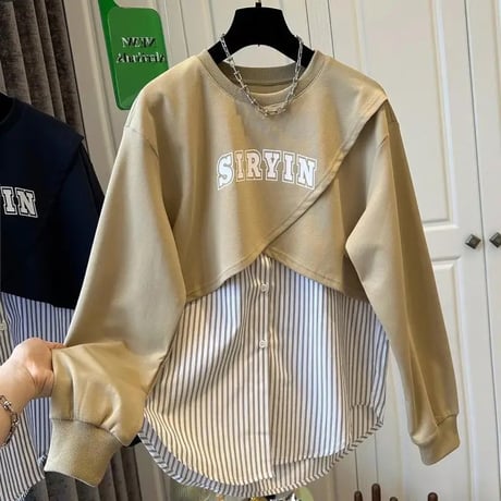 クロスオーバー ドッキングブラウス 2色展開