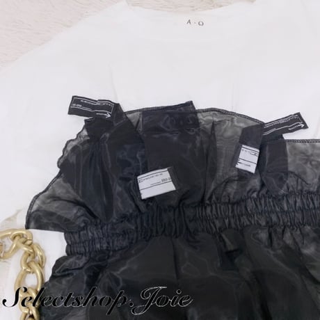 メッシュパッチワーク タグTシャツ 2色展開
