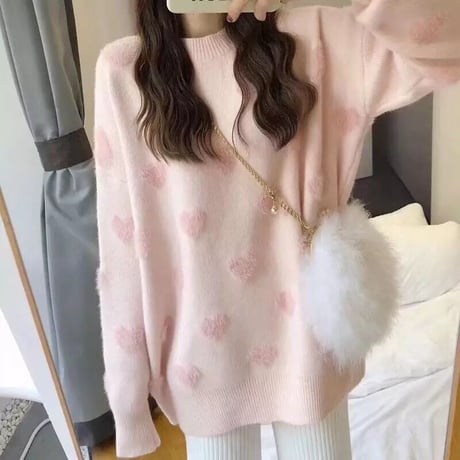 キュートハート ルーズニット 5色展開