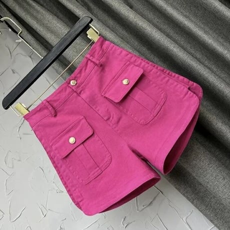 ゴールドボタンポケット フレアパンツ 4色展開