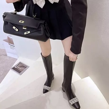 パールライン ロングブーツ 2色展開