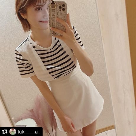 フェイクセット ボーダートップス 3色展開