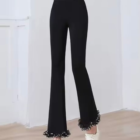 デザインチュールヘムパンツ