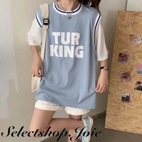 スポーティロゴ ルーズTシャツ 3色展開