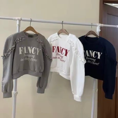 レターフリルスウェットセットアップ 3色展開