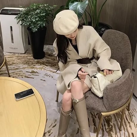 バックルベルト ロングブーツ 2色展開