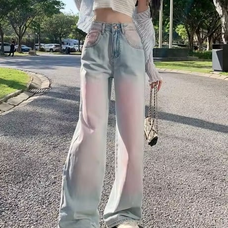ブラッシュピンクデニムパンツ