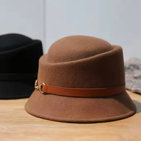 ゴールドバックルウールバケットハット 2色展開