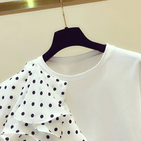 ドットハーフフリル Tシャツ 2色展開