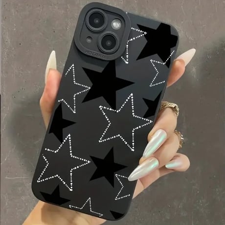 モノトーンスター シリコンiPhoneケース