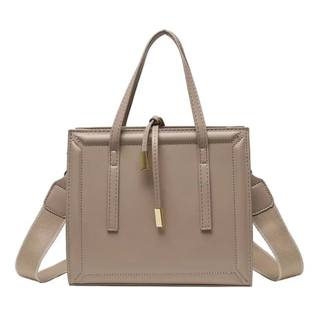 ストラップ レザースクエアバッグ 9色展開
