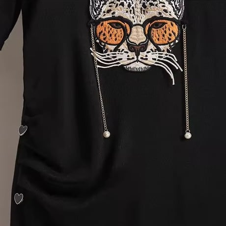 ハートスリットタイガーワンピース 2色展開