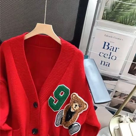 ナインベアーワッペンカーディガン 3色展開