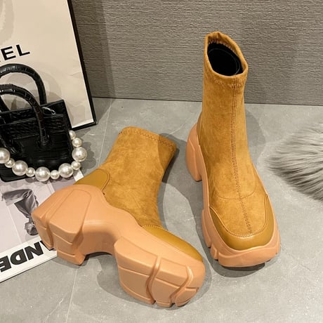 【ロング丈.ショート丈】ゴアソール ソックスブーツ 2色展開