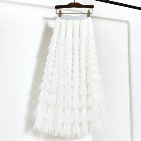 ロングチュールスカート 12色展開