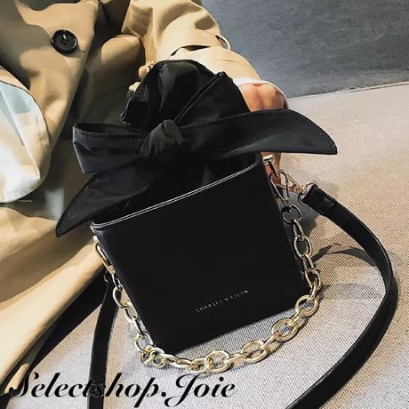 リボンボックス レザーバッグ 3色展開