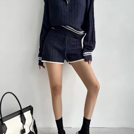 ケーブルニットセットアップ 3色展開