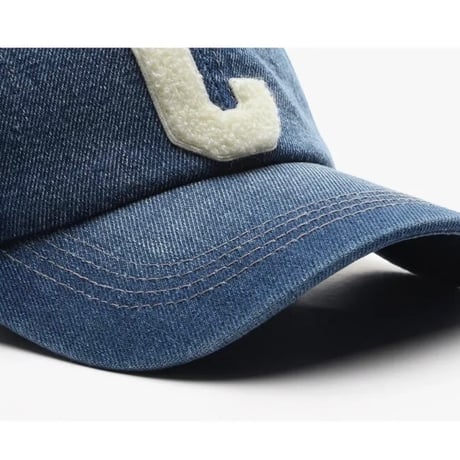 ワッフルロゴ デニムキャップ 3色展開