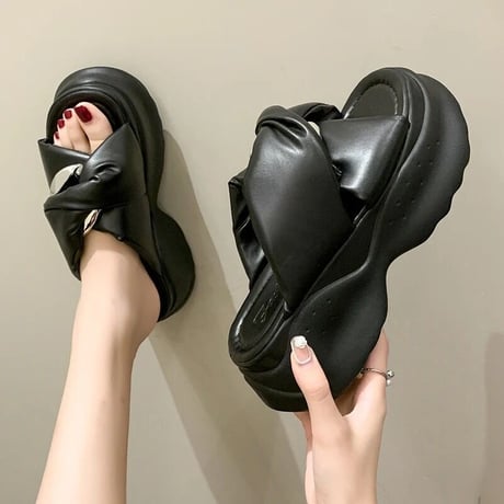 シルバーモチーフ クッションサンダル 3色展開