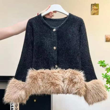 フォックスファーカーディガン 2色展開