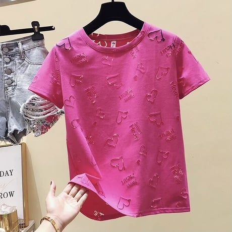 ハートシースルー Tシャツ 4色展開