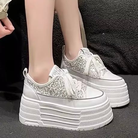 スパンコールハイソールスニーカー 2色展開