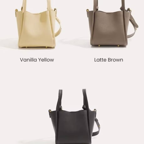 クラシックレザーハンドバッグ 3色展開
