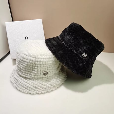 ストーンロゴ ボアバケットハット 2色展開