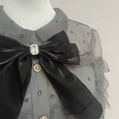ビジュードットフリルタイワンピース 2色展開