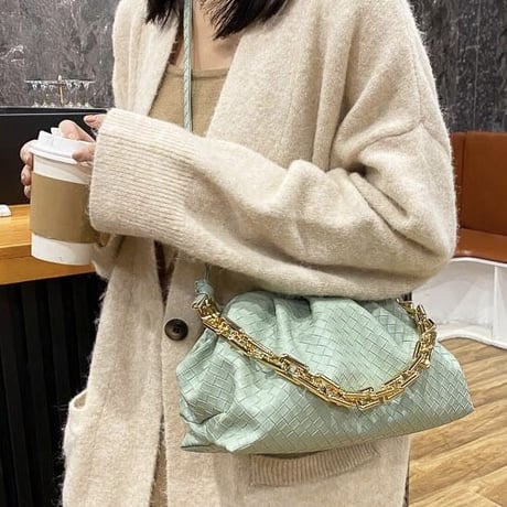 ゴールドチェーン クッションバッグ 8色展開