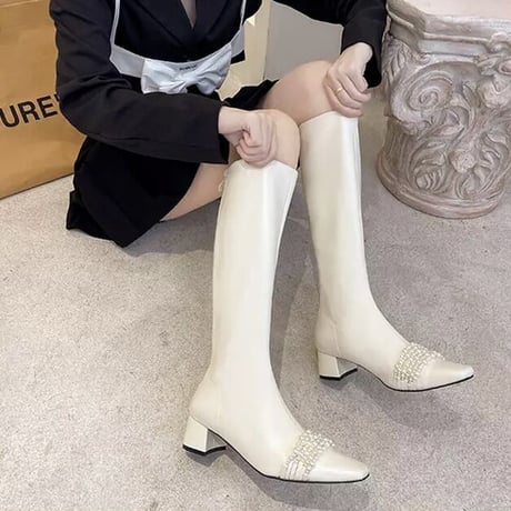 パールライン ロングブーツ 2色展開