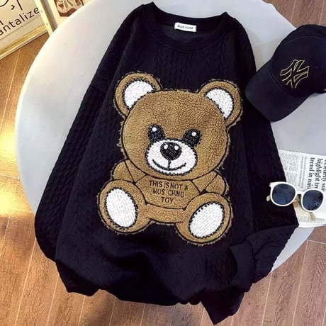 パールワッフルベアー オーバースウェット 2色展開