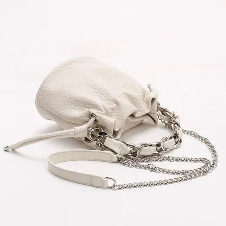 シルバーチェーン ポシェットバッグ 2色展開