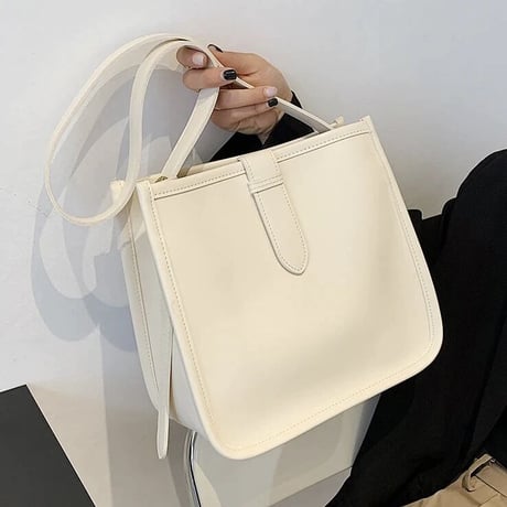 シンプルスクエア ショルダートートバッグ 6色展開